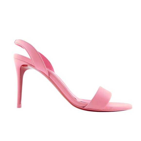 Unworn Christian Louboutin Pink Leather Strap Pump Sling Heel Sandals 36